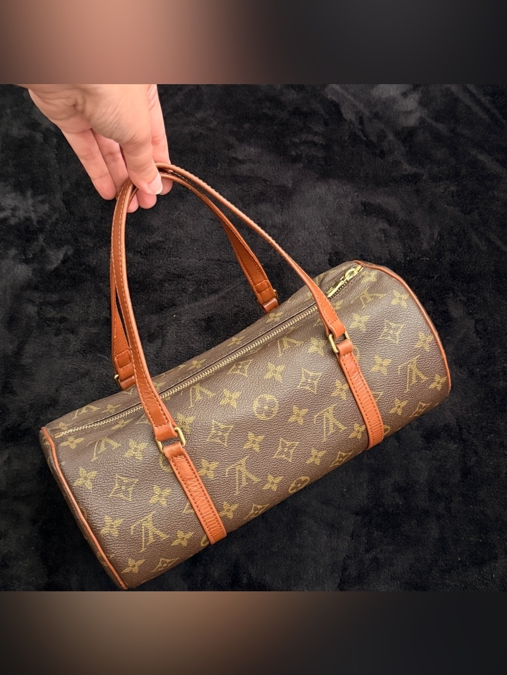 Louis Vuitton 1970s Vintage Papillon 30 Monogram Barrel Bag